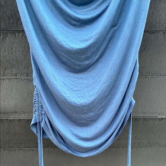 YOINS Blue Draped Blue Mini Dress Sz L US 12 - Picture 4 of 8